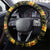 Belgium Christmas Steering Wheel Cover Santa Riding Lion - Wonder Print Shop