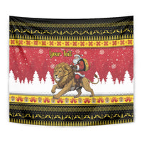Belgium Christmas Personalized Tapestry Santa Riding Lion - Wonder Print Shop