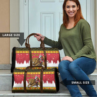 Belgium Christmas Personalized Travel Bag Santa Riding Lion - Wonder Print Shop