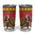 Belgium Christmas Personalized Tumbler Cup Santa Riding Lion - Wonder Print Shop