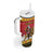 Belgium Christmas Personalized Tumbler With Handle Santa Riding Lion - Wonder Print Shop