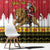Belgium Christmas Personalized Window Curtain Santa Riding Lion - Wonder Print Shop