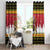Belgium Christmas Personalized Window Curtain Santa Riding Lion - Wonder Print Shop