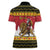Belgium Christmas Personalized Women Polo Shirt Santa Riding Lion - Wonder Print Shop
