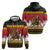 Belgium Christmas Personalized Zip Hoodie Santa Riding Lion - Wonder Print Shop