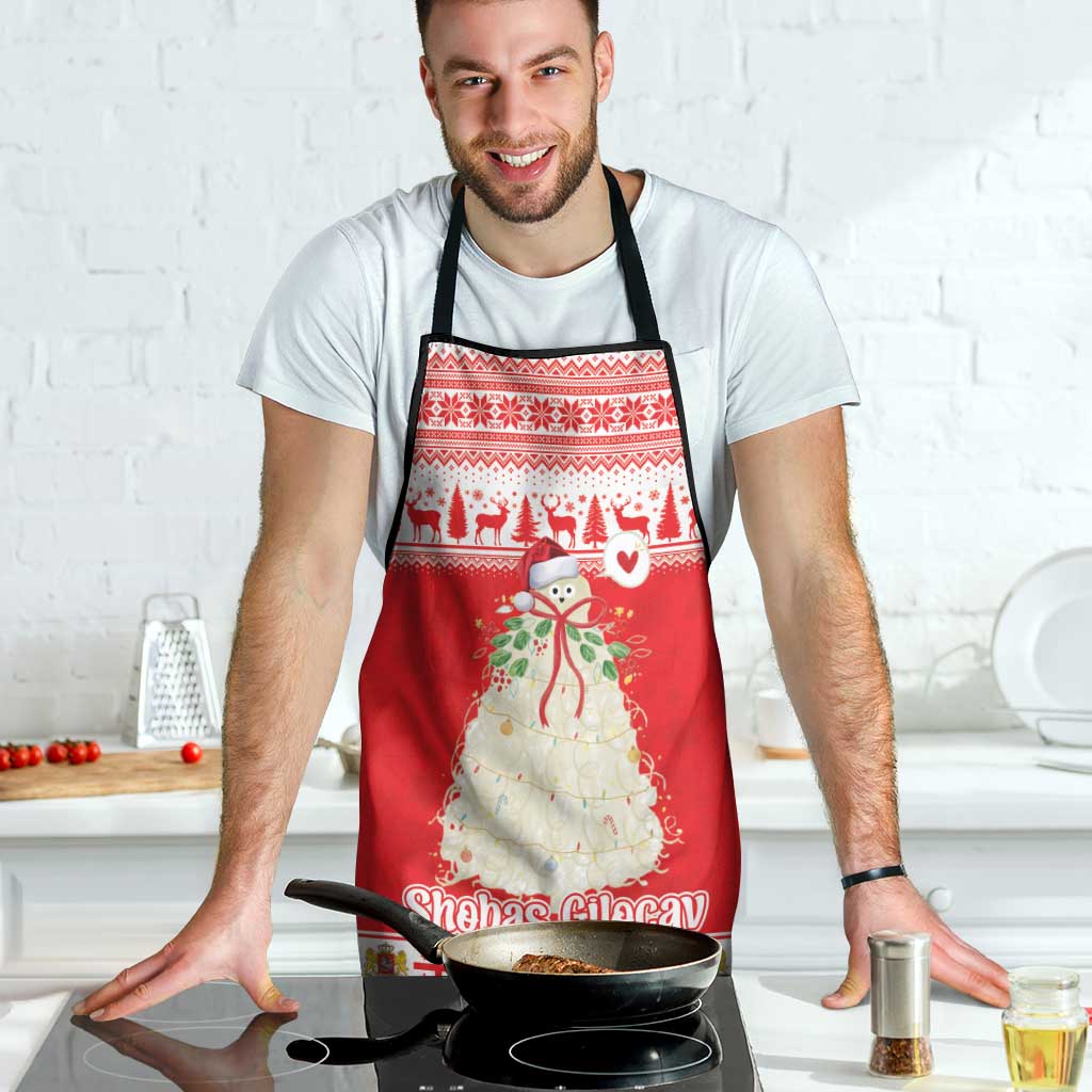 Georgia Christmas Chichilaki Apron Celebrate Georgian Tradition - Wonder Print Shop