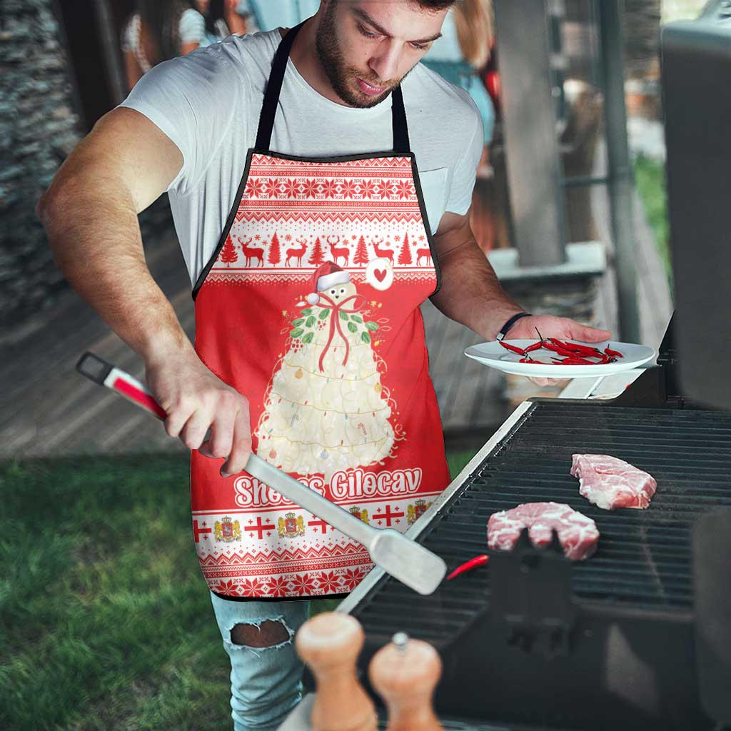 Georgia Christmas Chichilaki Apron Celebrate Georgian Tradition - Wonder Print Shop