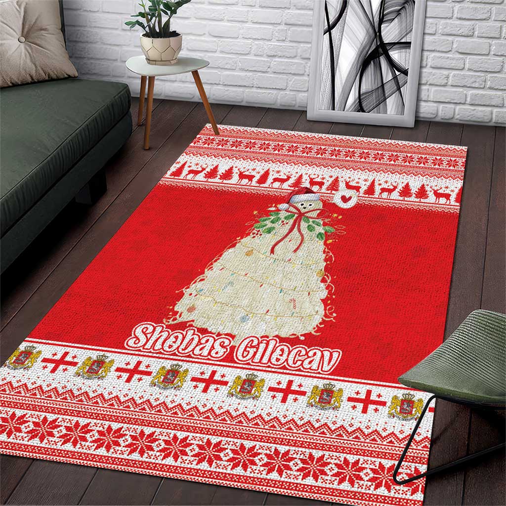 Georgia Christmas Chichilaki Area Rug Celebrate Georgian Tradition - Wonder Print Shop