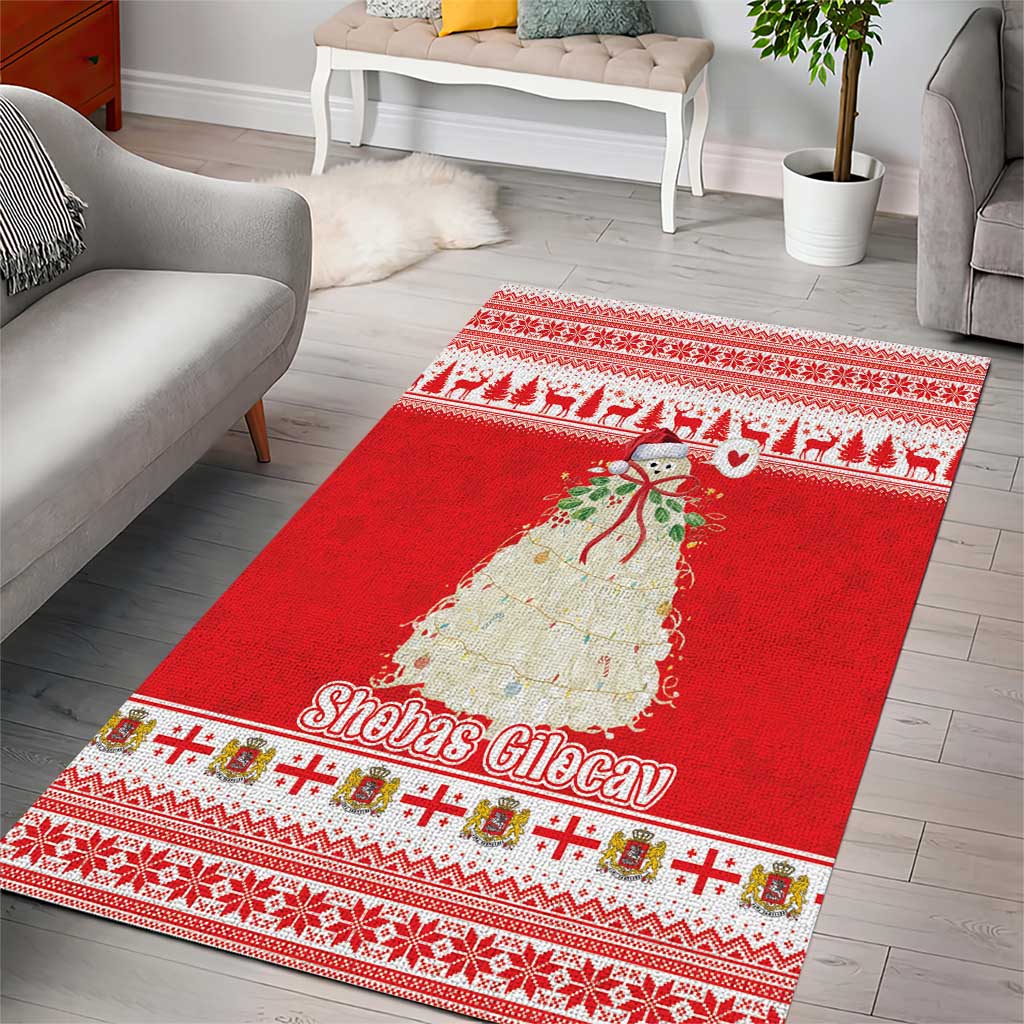 Georgia Christmas Chichilaki Area Rug Celebrate Georgian Tradition - Wonder Print Shop