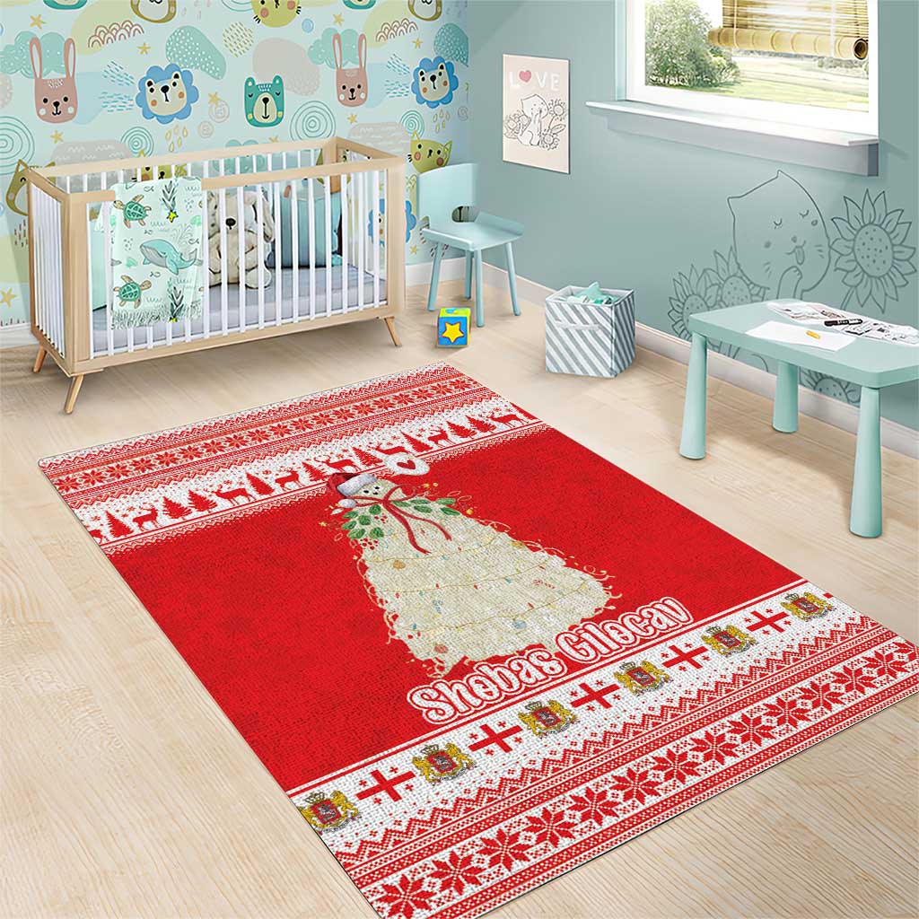 Georgia Christmas Chichilaki Area Rug Celebrate Georgian Tradition - Wonder Print Shop