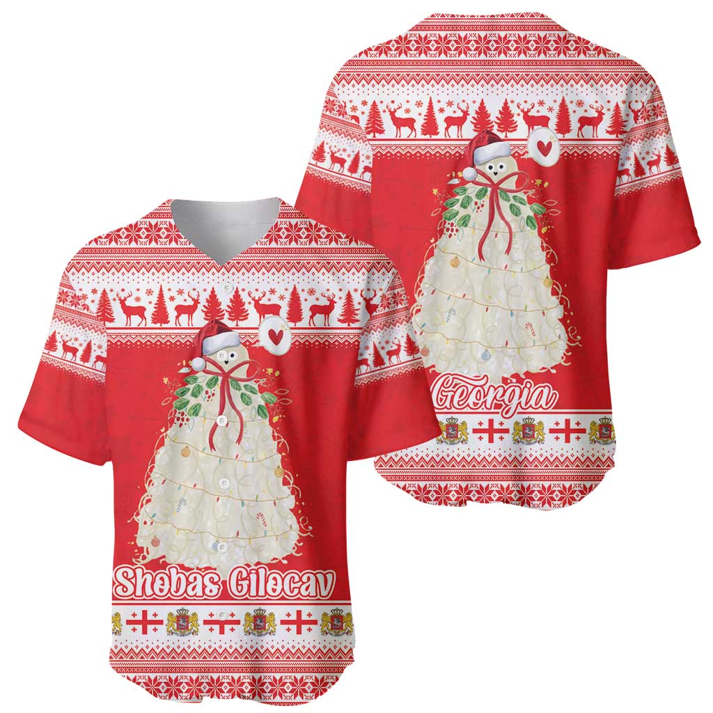 Georgia Christmas Chichilaki Baseball Jersey Celebrate Georgian Tradition - Wonder Print Shop