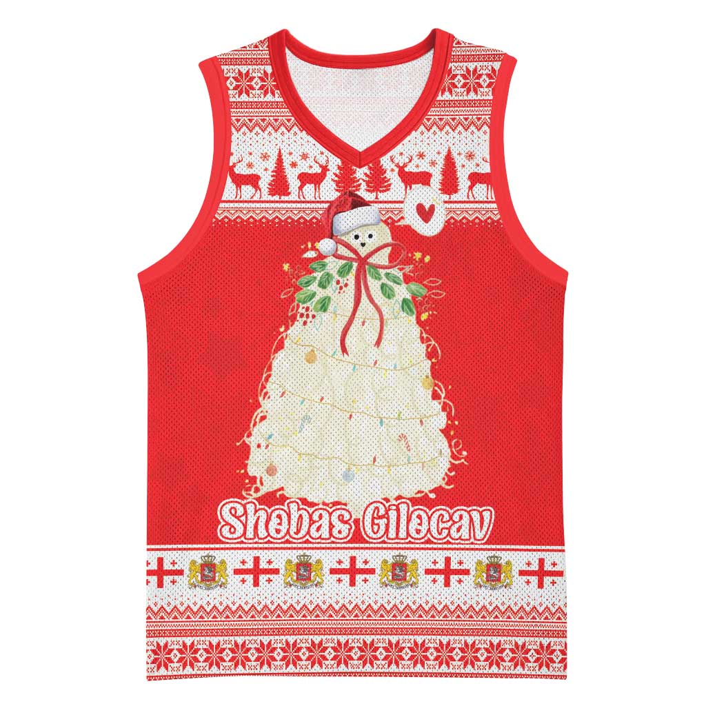 Georgia Christmas Chichilaki Basketball Jersey Celebrate Georgian Tradition - Wonder Print Shop