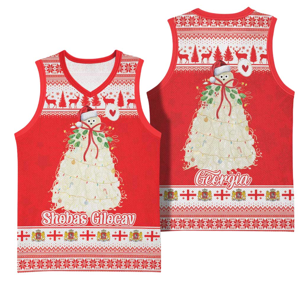 Georgia Christmas Chichilaki Basketball Jersey Celebrate Georgian Tradition - Wonder Print Shop