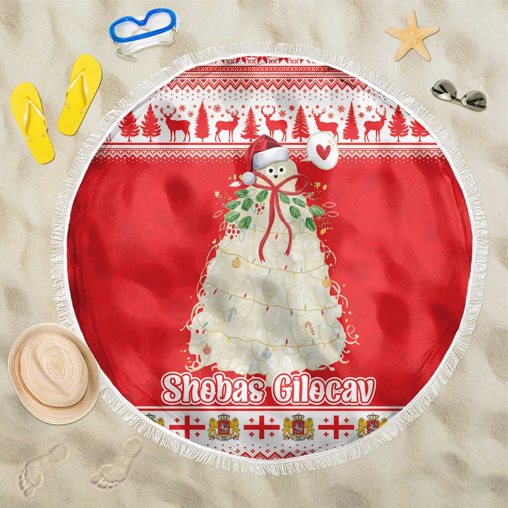 Georgia Christmas Chichilaki Beach Blanket Celebrate Georgian Tradition - Wonder Print Shop