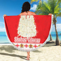 Georgia Christmas Chichilaki Beach Blanket Celebrate Georgian Tradition - Wonder Print Shop