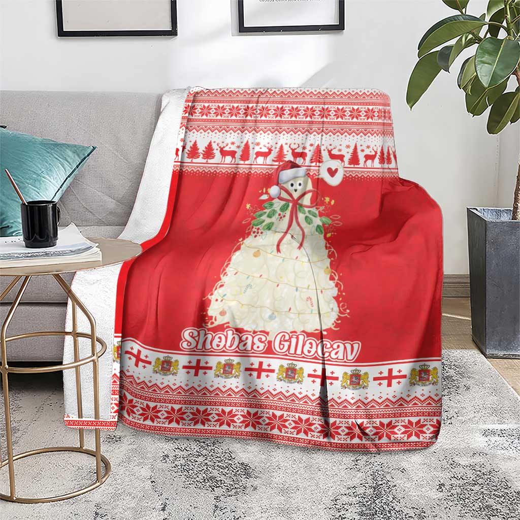 Georgia Christmas Chichilaki Blanket Celebrate Georgian Tradition - Wonder Print Shop