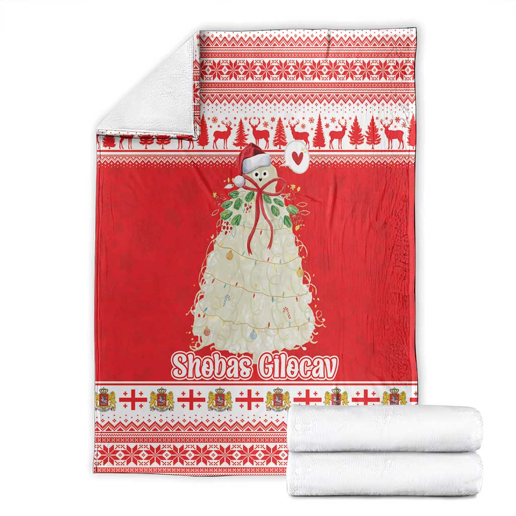 Georgia Christmas Chichilaki Blanket Celebrate Georgian Tradition - Wonder Print Shop