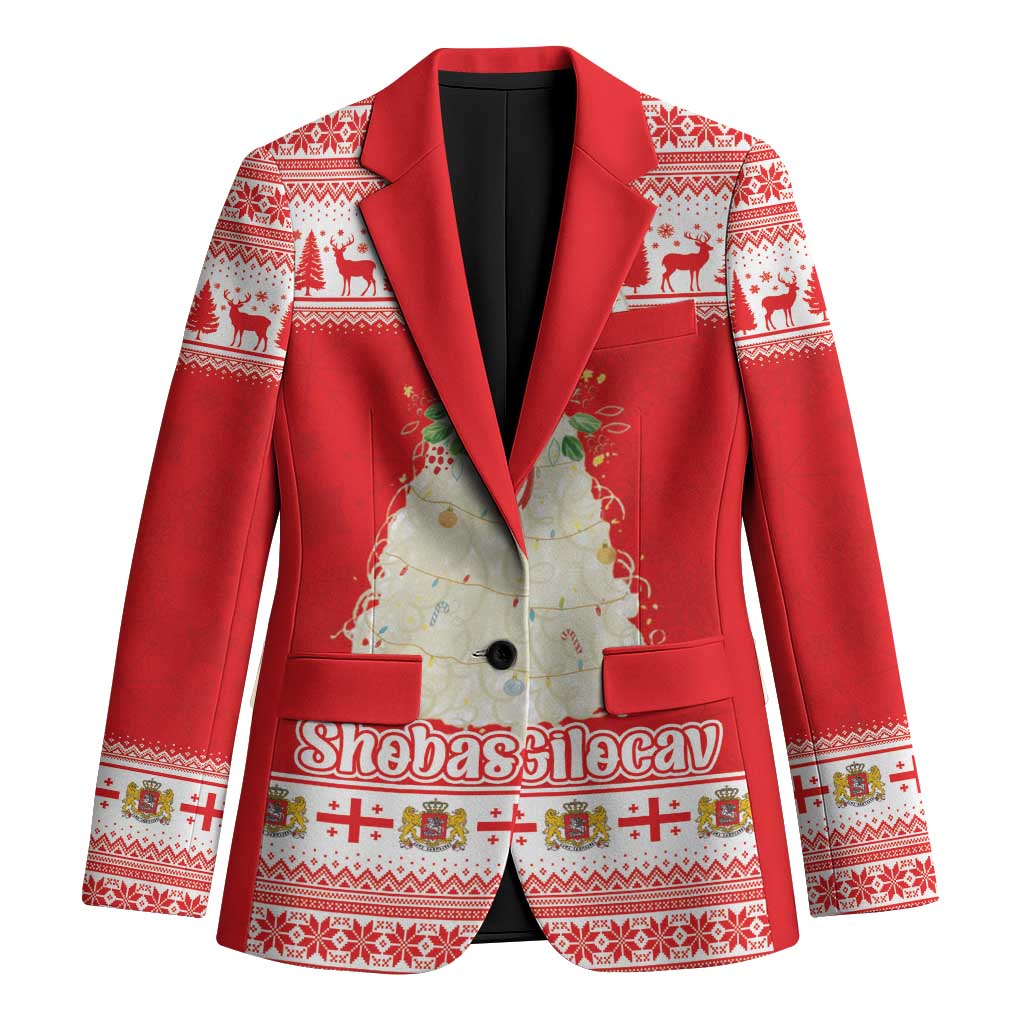 Georgia Christmas Chichilaki Blazer Celebrate Georgian Tradition - Wonder Print Shop