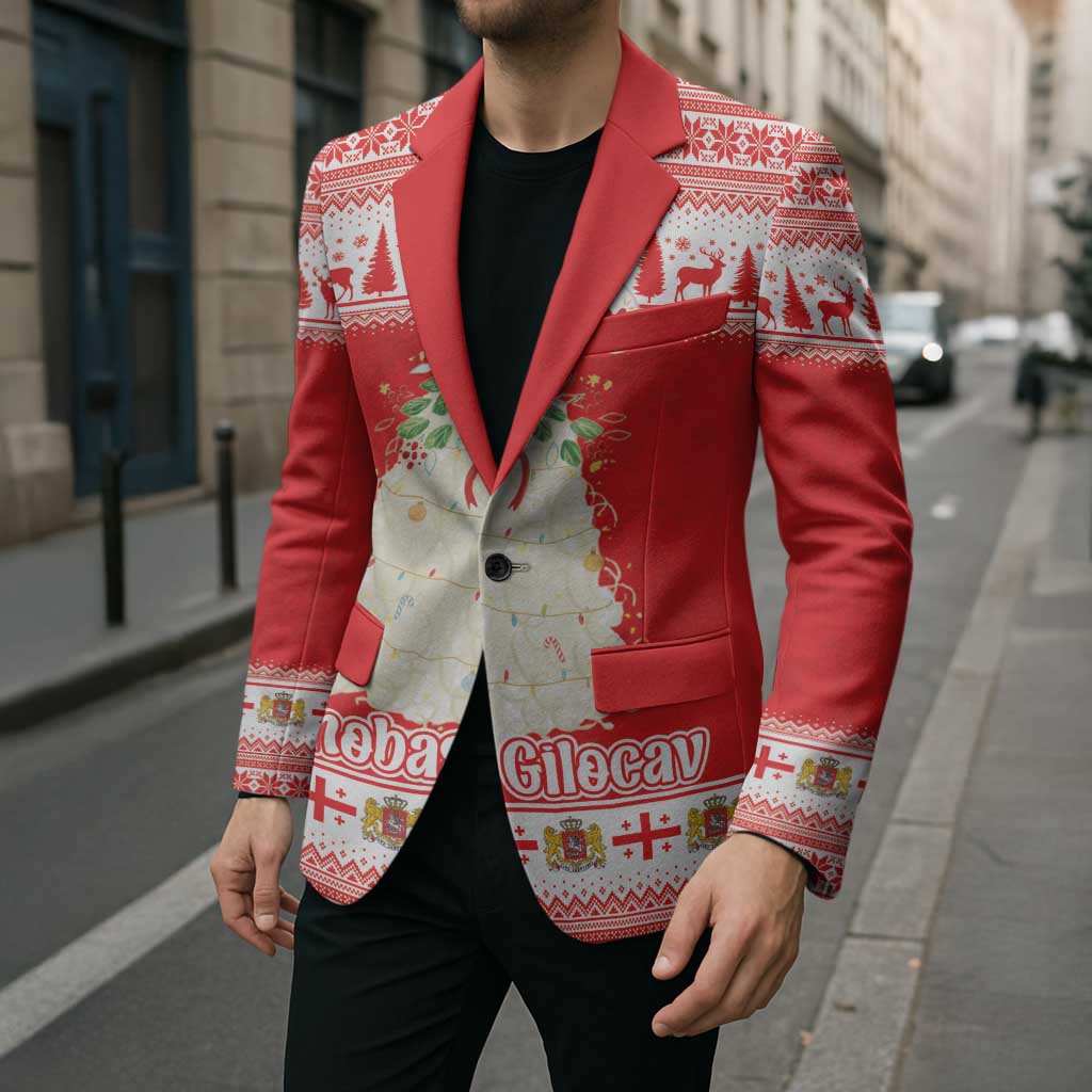 Georgia Christmas Chichilaki Blazer Celebrate Georgian Tradition - Wonder Print Shop