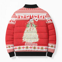 Georgia Christmas Chichilaki Bomber Puffer Jacket Celebrate Georgian Tradition - Wonder Print Shop
