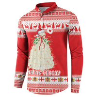 Georgia Christmas Chichilaki Button Sweatshirt Celebrate Georgian Tradition - Wonder Print Shop