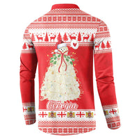 Georgia Christmas Chichilaki Button Sweatshirt Celebrate Georgian Tradition - Wonder Print Shop