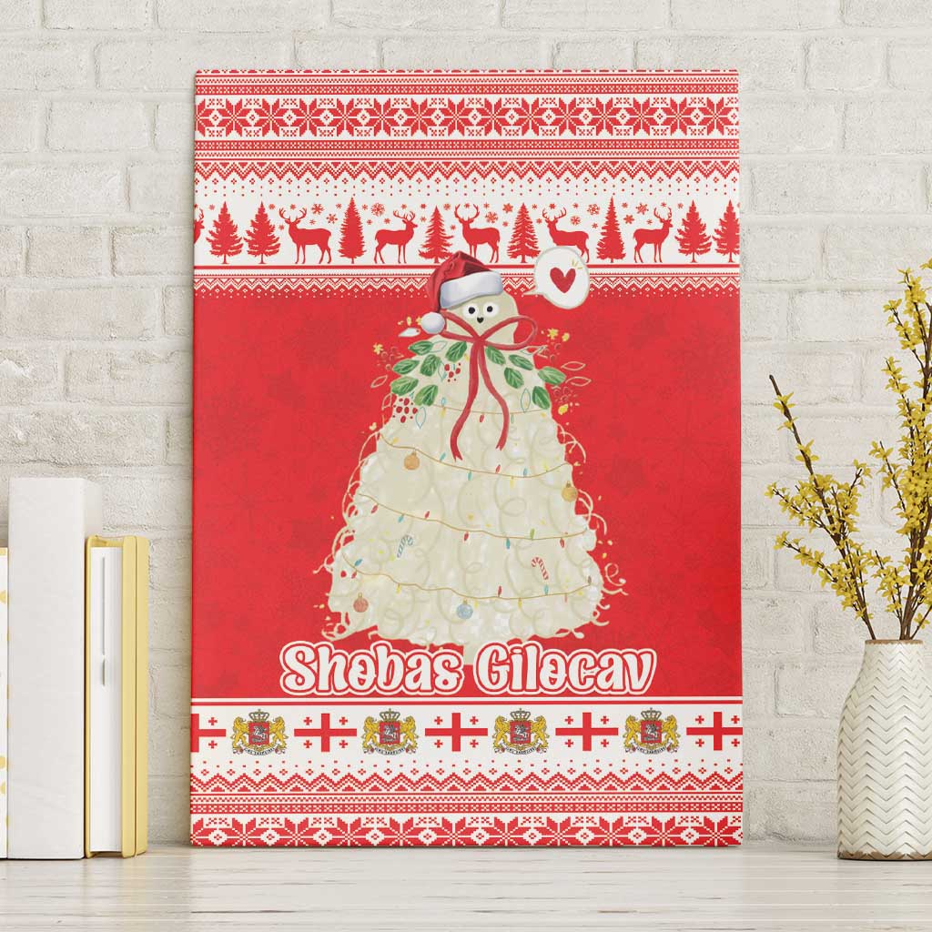 Georgia Christmas Chichilaki Canvas Wall Art Celebrate Georgian Tradition - Wonder Print Shop