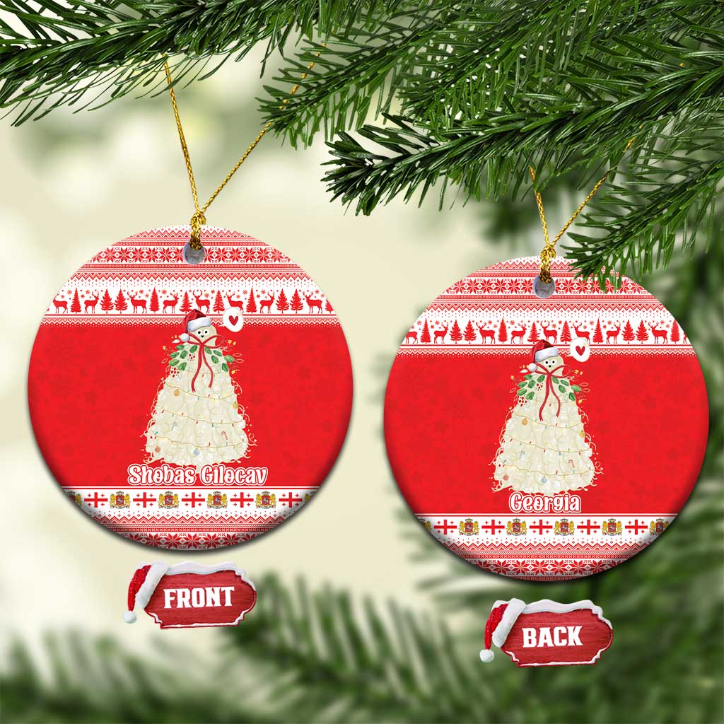 Georgia Christmas Chichilaki Ceramic Ornament Celebrate Georgian Tradition - Wonder Print Shop