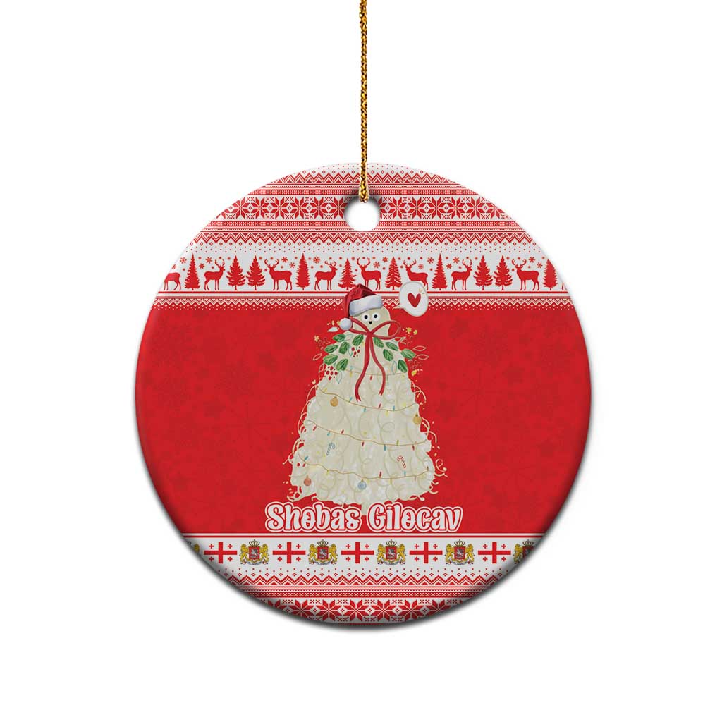 Georgia Christmas Chichilaki Ceramic Ornament Celebrate Georgian Tradition - Wonder Print Shop