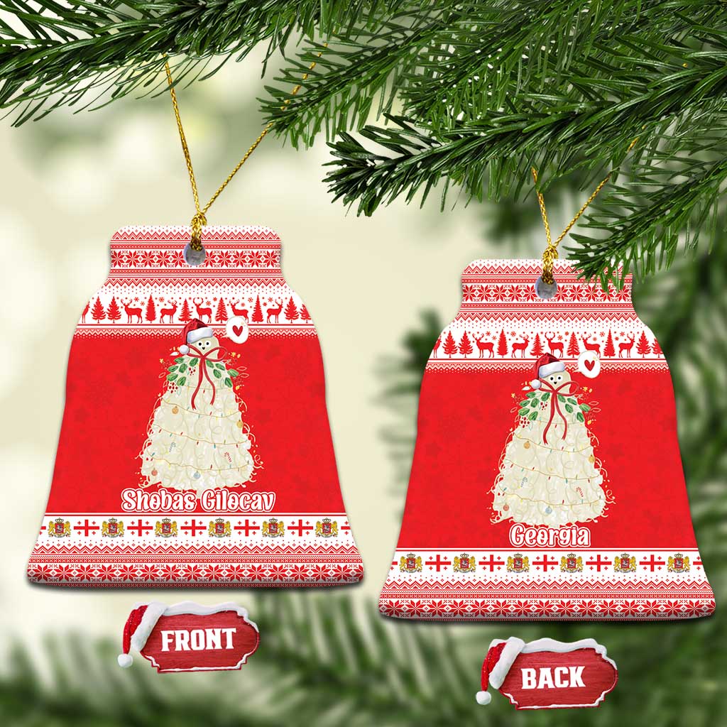 Georgia Christmas Chichilaki Ceramic Ornament Celebrate Georgian Tradition - Wonder Print Shop