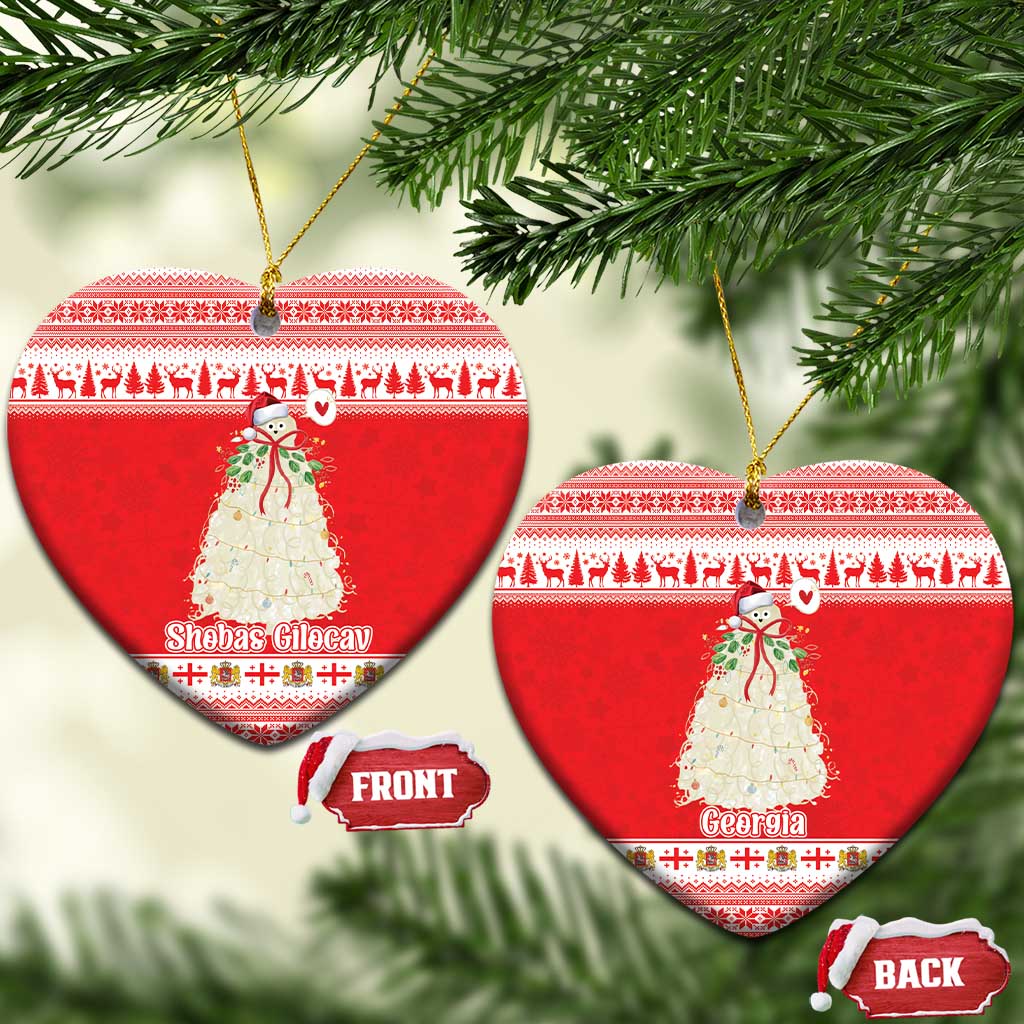 Georgia Christmas Chichilaki Ceramic Ornament Celebrate Georgian Tradition - Wonder Print Shop