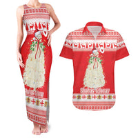 Georgia Christmas Chichilaki Couples Matching Tank Maxi Dress and Hawaiian Shirt Celebrate Georgian Tradition - Wonder Print Shop