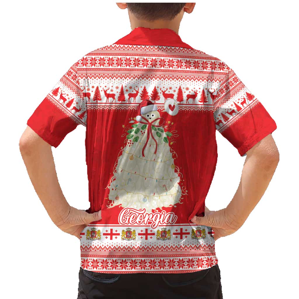 Georgia Christmas Chichilaki Family Matching Mermaid Dress and Hawaiian Shirt Celebrate Georgian Tradition - Wonder Print Shop
