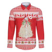 Georgia Christmas Chichilaki Family Matching Off Shoulder Short Dress and Hawaiian Shirt Celebrate Georgian Tradition - Wonder Print Shop