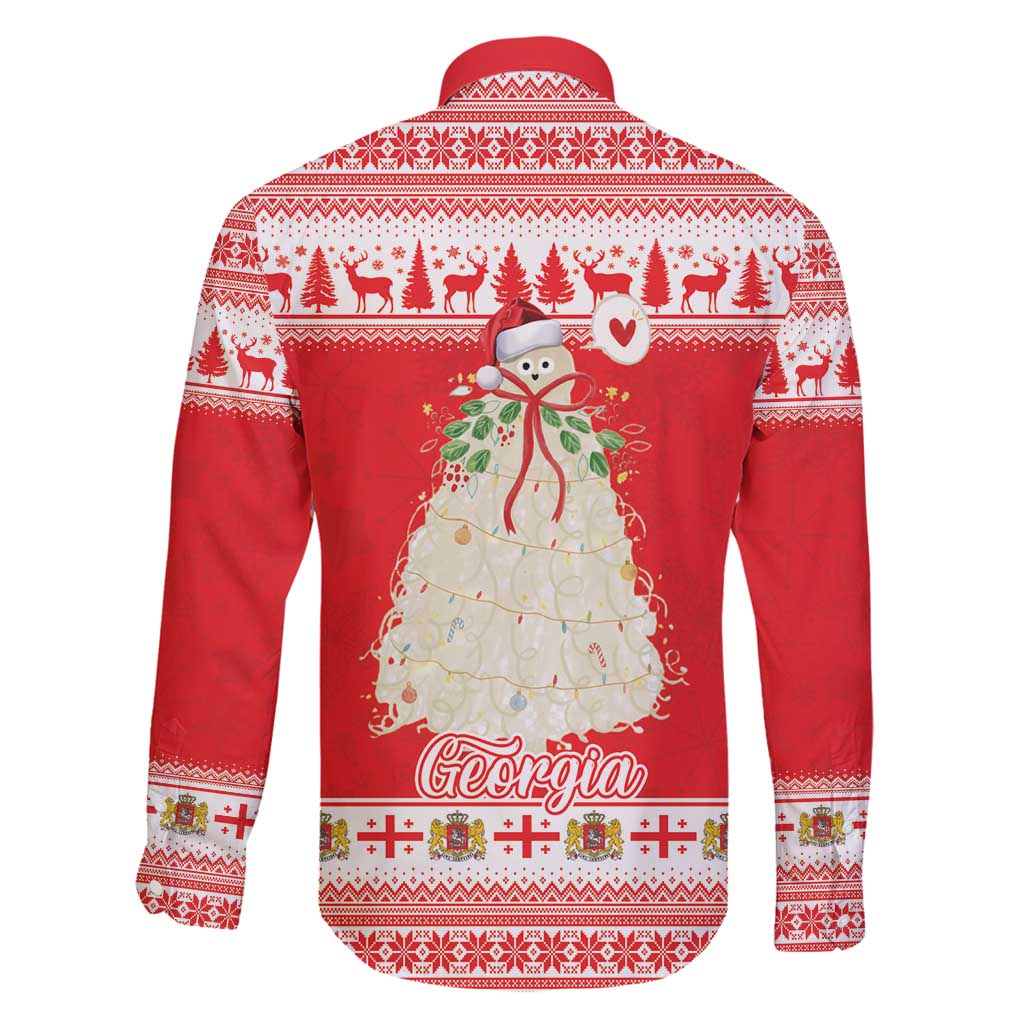 Georgia Christmas Chichilaki Family Matching Off Shoulder Short Dress and Hawaiian Shirt Celebrate Georgian Tradition - Wonder Print Shop