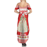 Georgia Christmas Chichilaki Family Matching Summer Maxi Dress and Hawaiian Shirt Celebrate Georgian Tradition - Wonder Print Shop