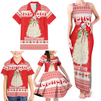 Georgia Christmas Chichilaki Family Matching Tank Maxi Dress and Hawaiian Shirt Celebrate Georgian Tradition - Wonder Print Shop