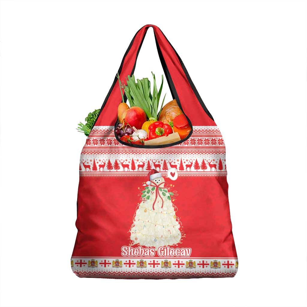 Georgia Christmas Chichilaki Grocery Bag Celebrate Georgian Tradition - Wonder Print Shop