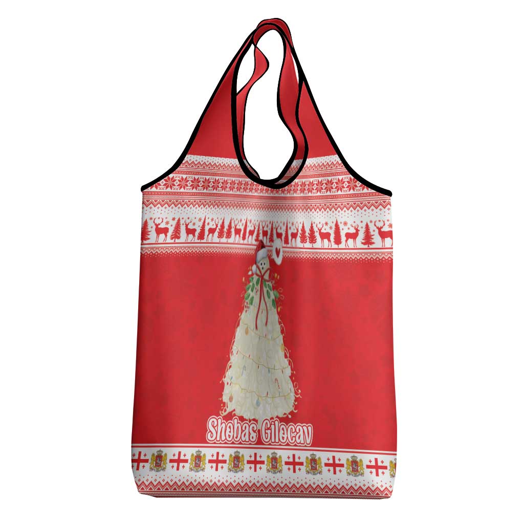 Georgia Christmas Chichilaki Grocery Bag Celebrate Georgian Tradition - Wonder Print Shop