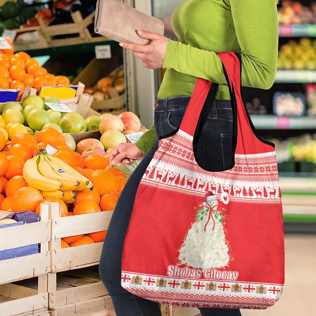 Georgia Christmas Chichilaki Grocery Bag Celebrate Georgian Tradition - Wonder Print Shop