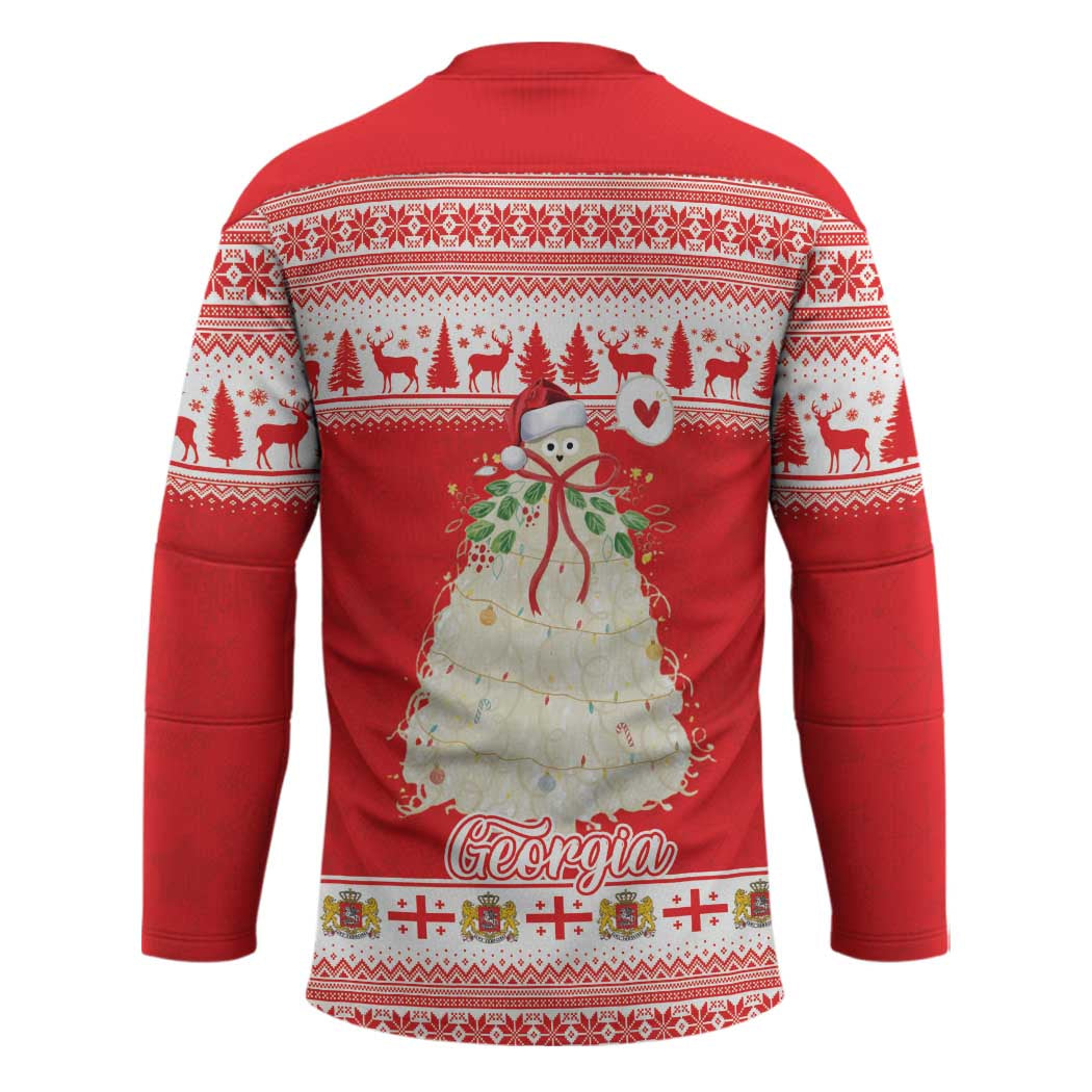 Georgia Christmas Chichilaki Hockey Jersey Celebrate Georgian Tradition - Wonder Print Shop