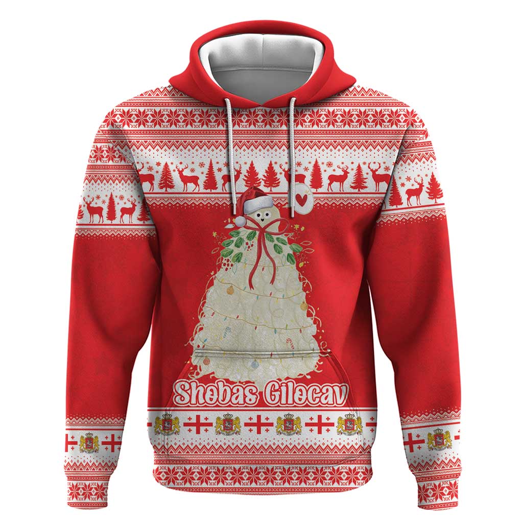Georgia Christmas Chichilaki Hoodie Celebrate Georgian Tradition - Wonder Print Shop