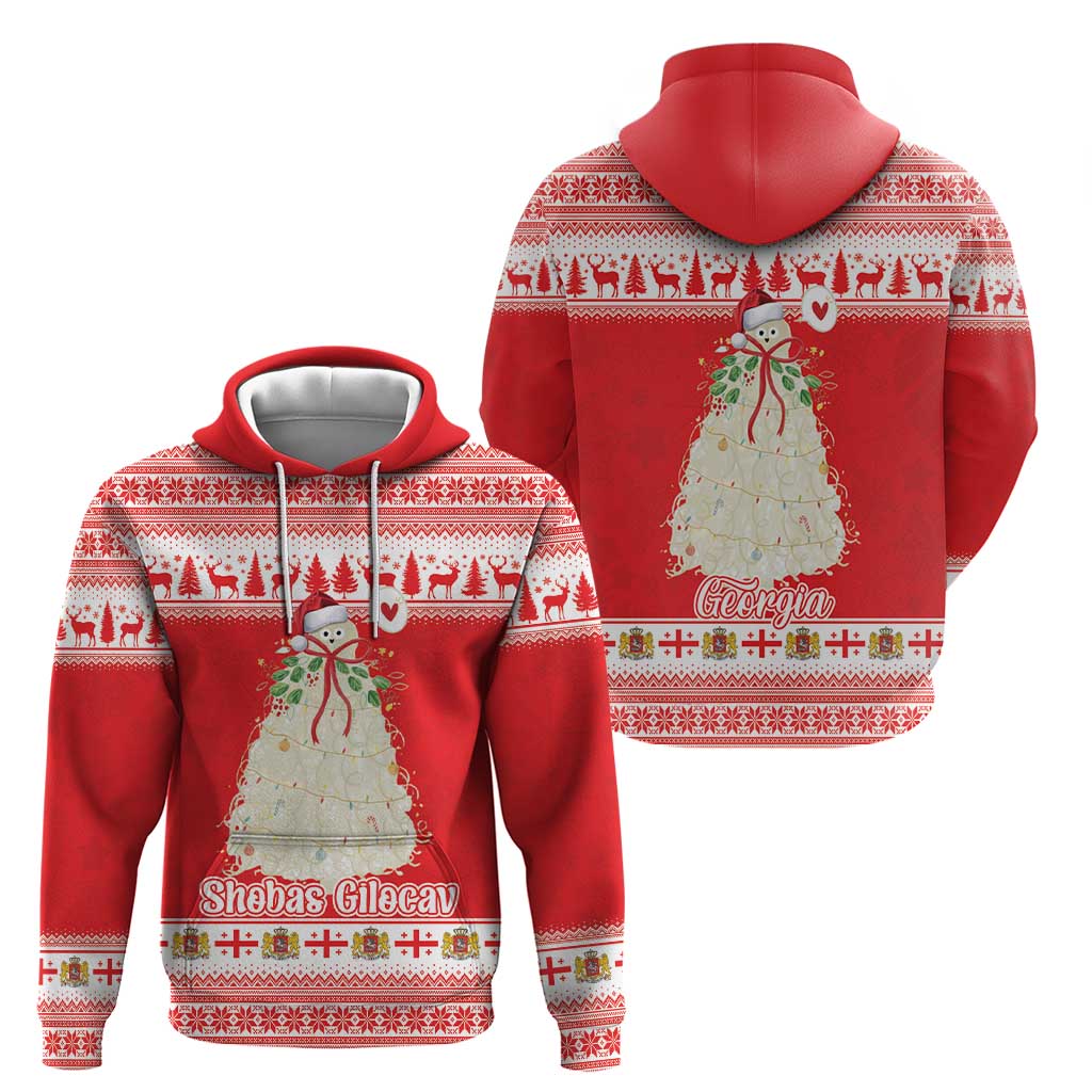 Georgia Christmas Chichilaki Hoodie Celebrate Georgian Tradition - Wonder Print Shop