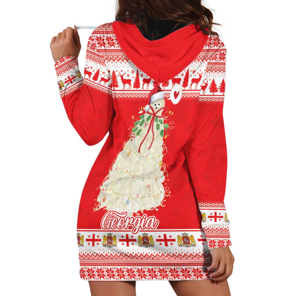 Georgia Christmas Chichilaki Hoodie Dress Celebrate Georgian Tradition - Wonder Print Shop