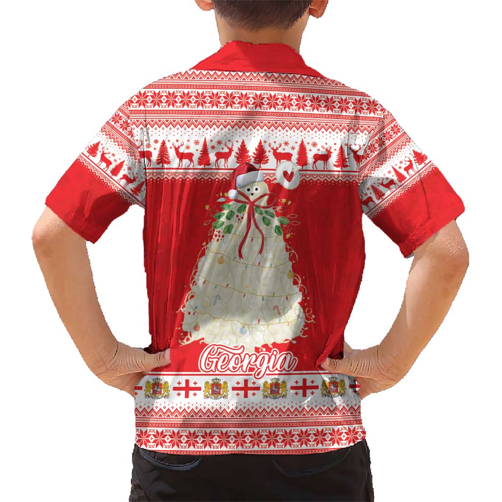 Georgia Christmas Chichilaki Kid Hawaiian Shirt Celebrate Georgian Tradition - Wonder Print Shop