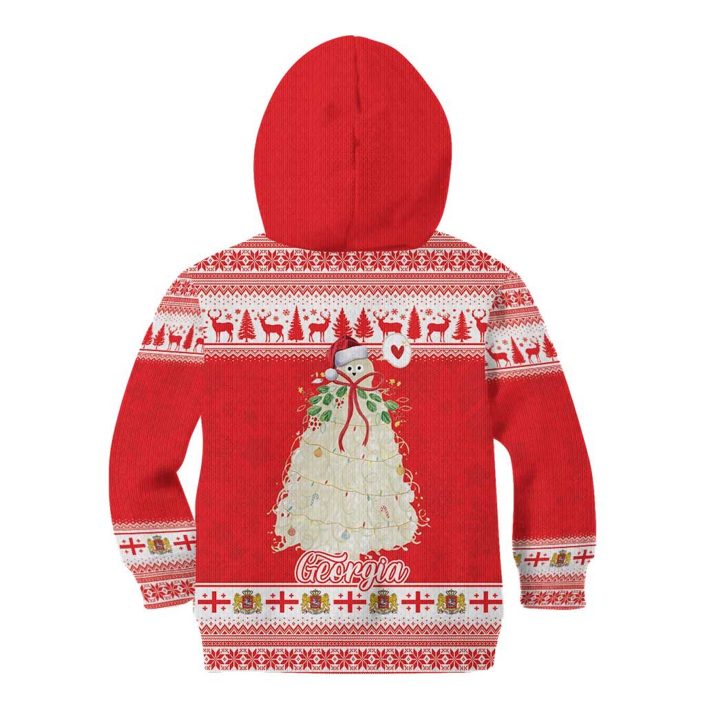 Georgia Christmas Chichilaki Kid Hoodie Celebrate Georgian Tradition - Wonder Print Shop