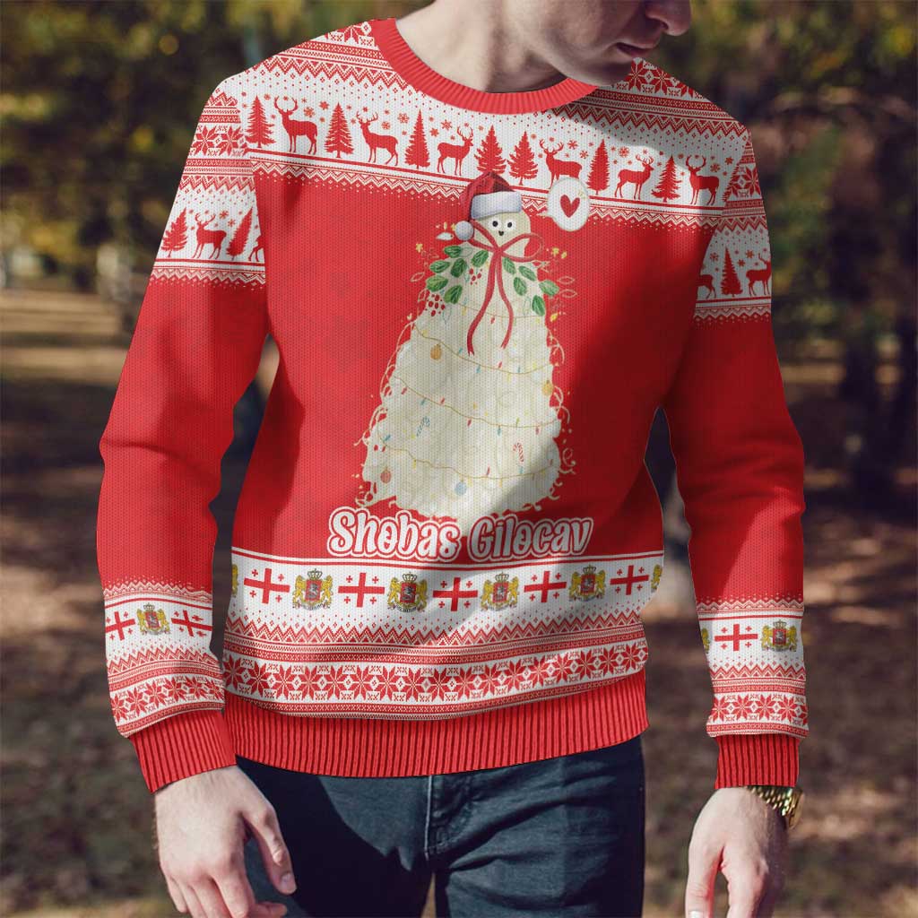 Georgia Christmas Chichilaki Ugly Christmas Sweater Celebrate Georgian Tradition - Wonder Print Shop