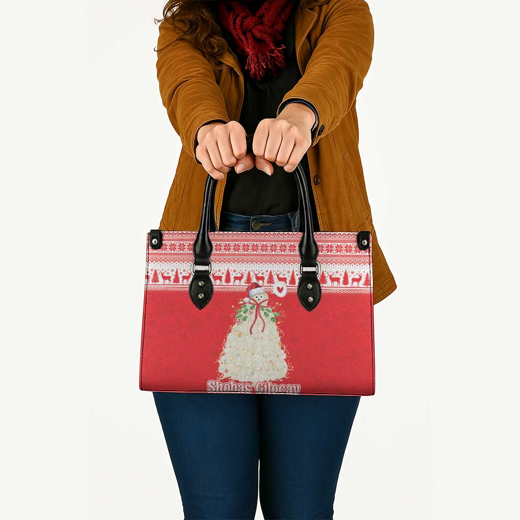 Georgia Christmas Chichilaki Leather Bag Celebrate Georgian Tradition - Wonder Print Shop
