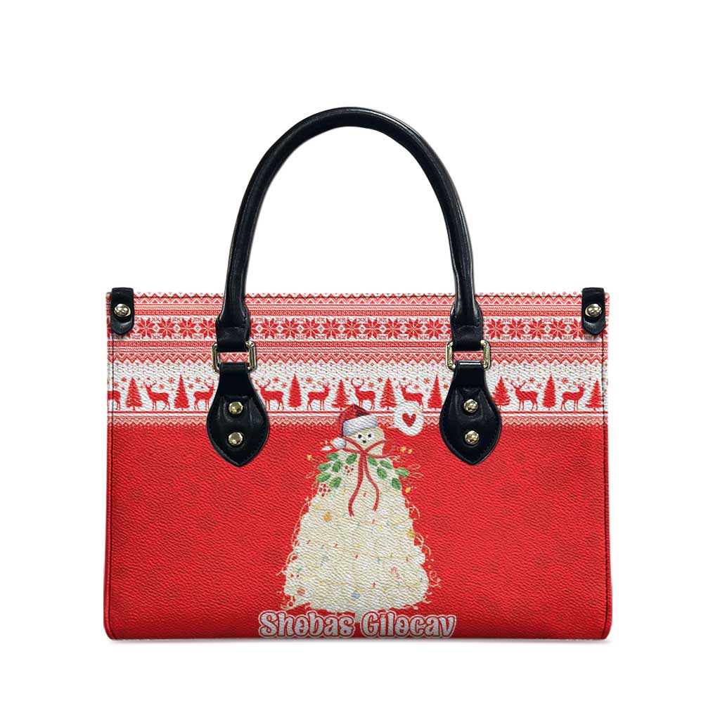 Georgia Christmas Chichilaki Leather Bag Celebrate Georgian Tradition - Wonder Print Shop