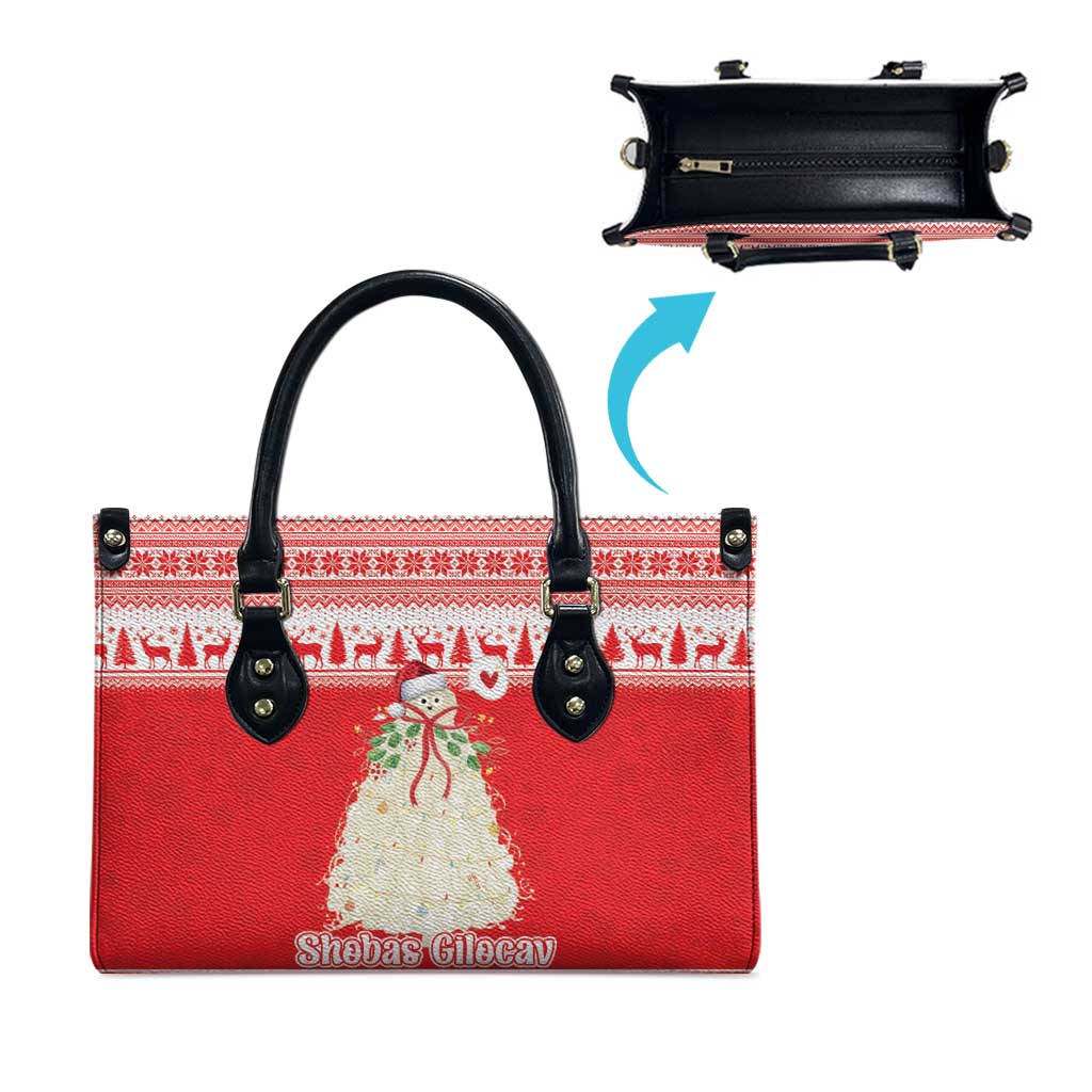 Georgia Christmas Chichilaki Leather Bag Celebrate Georgian Tradition - Wonder Print Shop